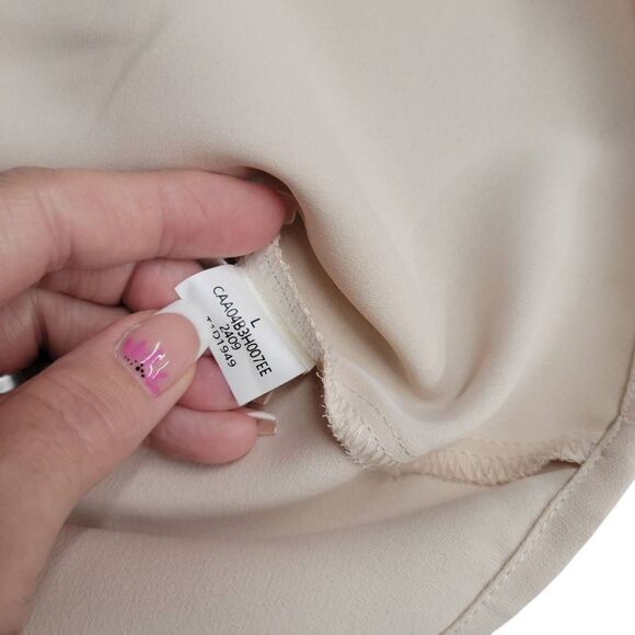 Neutral Off White Beige Lace Long Sleeves Feminine Blouse Top on Sale 5 for $25 - Picture 4 of 6